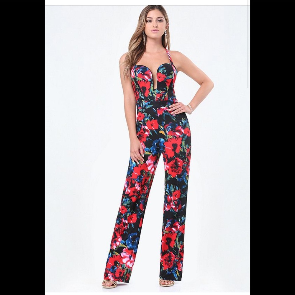 *SOLD*Bebe Floral Naven Jumpsuit